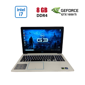 Игровой ноутбук Dell G3 3579 / 15.6" (1920x1080) IPS / Intel Core i7-8750H (6 (12) ядра по 2.2 - 4.1 GHz) / 8 GB DDR4 / 120 GB SSD + 1000 GB HDD / nVidia GeForce GTX 1050 Ti, 4 GB GDDR5, 128-bit / WebCam б/у