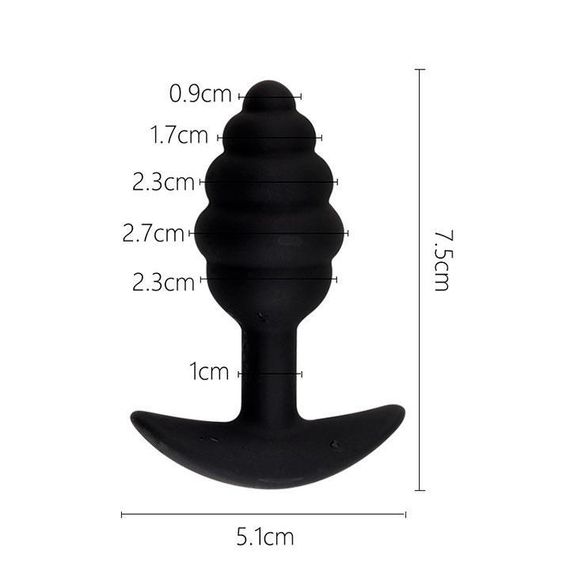 Силіконова анальна пробка "Якір" - Чорний - 7,5*2,3 - Анальні іграшки | Зображення 1