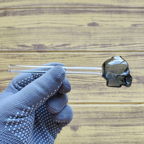 Стеклянная трубка Skull Oil Gray | Зображення 1