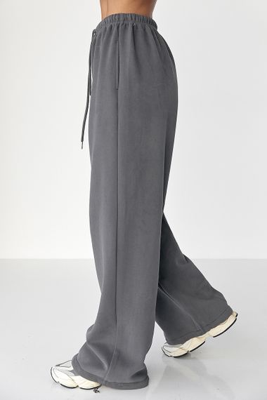 Спортивні штани з плюшевим начісом - темно-сірий цвет, XL (є розміри) | Зображення 4