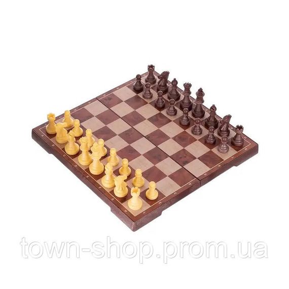 Набор настольных игр "Шахматы и шашки" 2 в 1 QX2680, 25х15х4 см, 48 фигур | Зображення 1