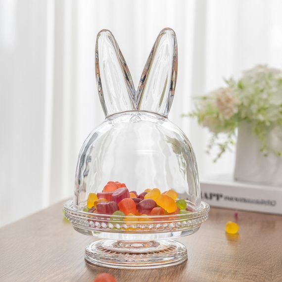 Цукерниця з кришкою Кролик 12х12х18см