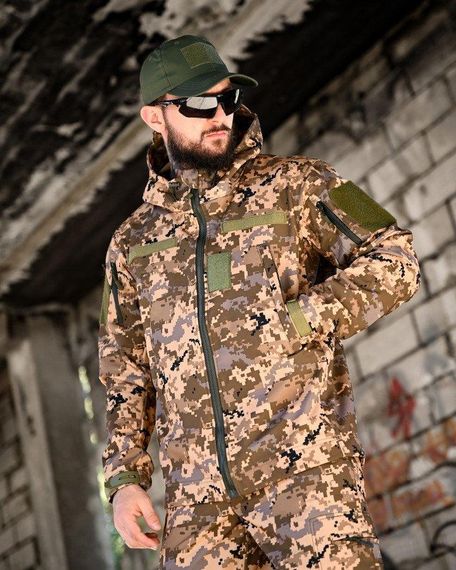Демісезонний тактичний костюм софтшел SATELIT піксель НП4883 | Зображення 3