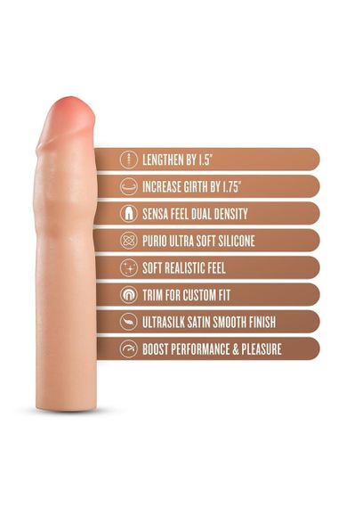 Силіконовий подовжувач пеніса Blush Performance Plus Resilience бежевий Sex Aura | Зображення 5