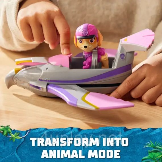 Щенячий патруль в джунглях Самолет сокол и фигурка Скай Оригинал Paw Patrol Jungle Pups Skye Falcon Vehicle | Зображення 7
