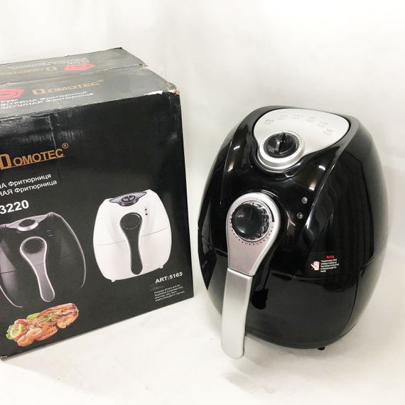 Аерофритниця Мультипіч Аерогриль Domotec MS-3220 1300 Вт 4,5 л Безмасляна з Таймером. Колір: чорний | Зображення 9