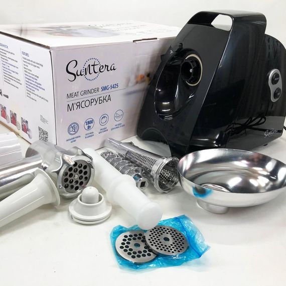 М'ясорубка Suntera SMG-5425B, електрична м'ясорубка з насадками, електром'ясорубка для шатківниці | Зображення 9