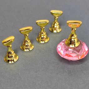 Магнітний тримач для тіпс + 5 підставок (рожевий)