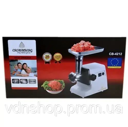 Мясорубка электрическая Crownberg CB-4212 с соковыжималкой | Зображення 2