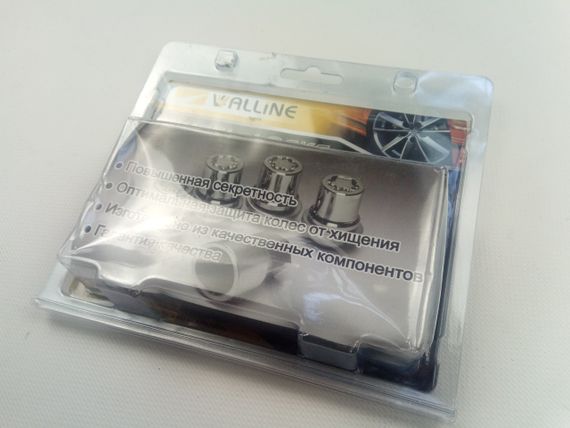 Болти секретні М14х45х1,50, Walline (374177 Н2) наруг./хром/конус/2 ключі | Зображення 1