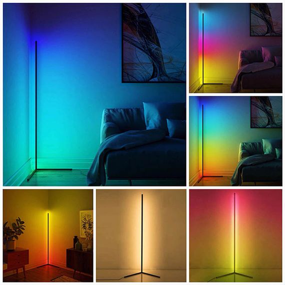 Напольная угловая LED лампа RGB Magic 1 Bluetooth USB with app Black | Зображення 1