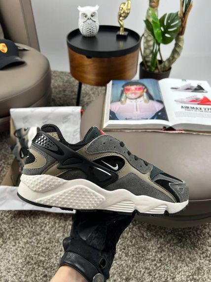 Кросівки Air Huarache Grey Black (шкіра , текстиль) весна / літо / осінь | Зображення 6