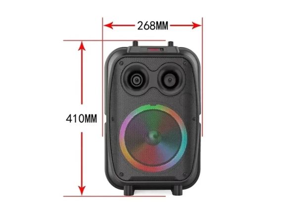 Портативная Bluetooth колонка ZQS8120 с LED-подсветкой, микрофоном и FM-приемником (20 Вт) | Зображення 6