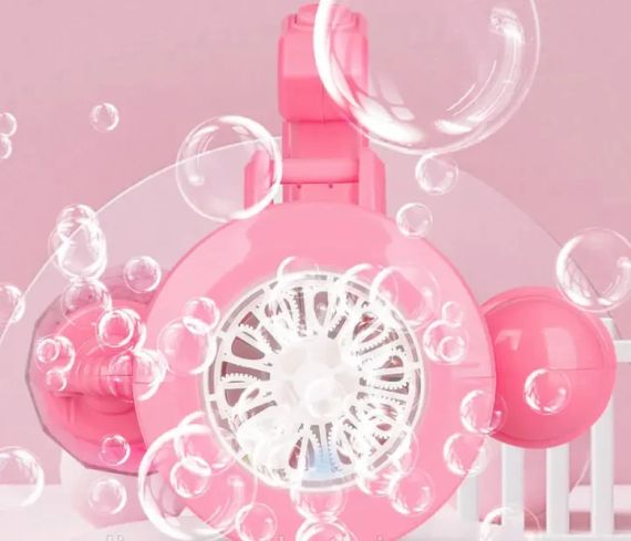 Детский пулемет генератор мыльных пузырей от батареек Bubble machine toy | Зображення 4