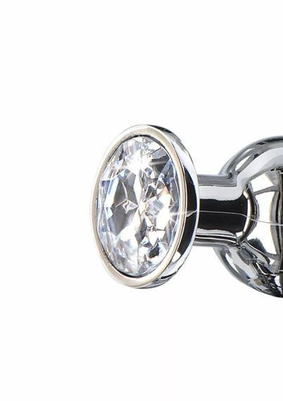Анальна пробка із кристалом Toy Joy Diamond Bum Bijou сріблястий, Medium Sex Aura | Зображення 2