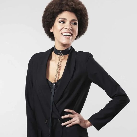 Чокер Bijoux Indiscrets MAZE - Wide Chocker Black sexstyle | Зображення 5