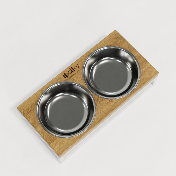 Миски на подставке для маленьких собак и котов Hollky Base XS (2 × 0,25 л) BXS-28145-WHNT | Зображення 9