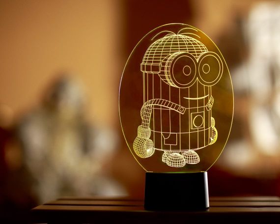 3D светильник ночник с пультом "Миньон Боксер" 3DTOYSLAMP