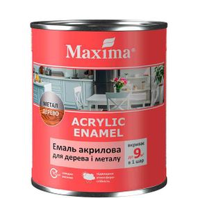 Емаль акрилова для дерева та металу попелястий 0,75 Maxima