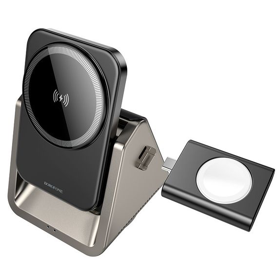 БЗП BOROFONE BQ30 Wide 3in1 15W Metal gray | Зображення 3