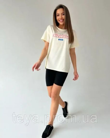Футболка для жінок колір бежевий розмір L FI_007539 | Зображення 1