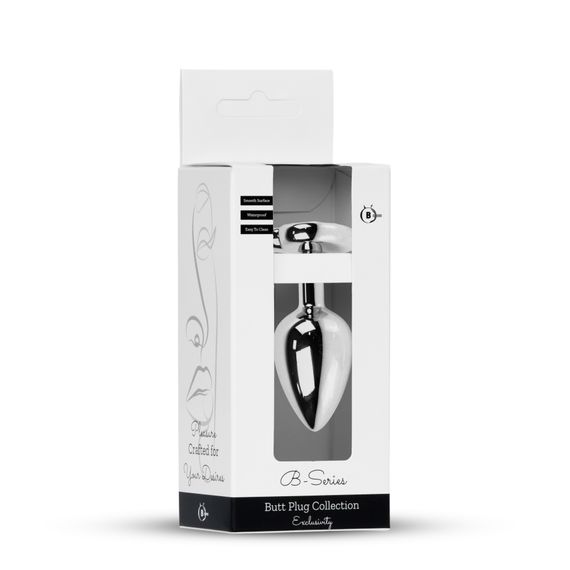 Анальна пробка - Jewellery Silver  Heart PLUG- Dark Blue | Зображення 7