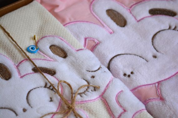 Дитяча постільна білизна з пледом Elita Baby 100х150 см Bunny Pink | Зображення 2