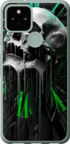Чехол на Google Pixel 5 Череп-часы "4100u-2044-17620"