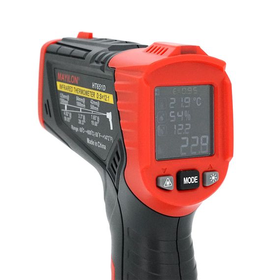 Інфрачервоний термометр Mayilon HT-651D, Black | Зображення 5