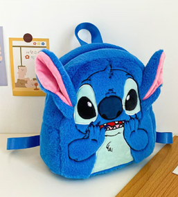 Плюшевый рюкзак Стич Disney Fairy Stitch мягкий детский рюкзак с ушками и мордочкой синий