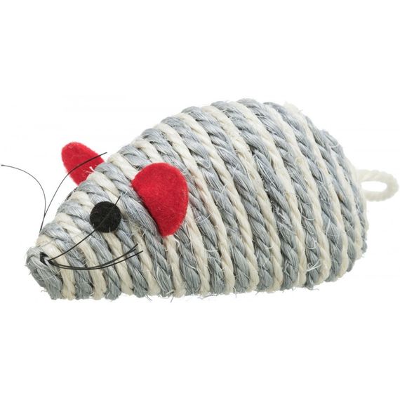 Іграшка Trixie для котів Мишка XXL з брязкальцем сизаль 10 см | Зображення 3