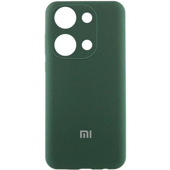 Чохол Silicone Cover Lakshmi Full Camera (AA) with logo для Xiaomi Poco X6 Pro Зелений / Dark green