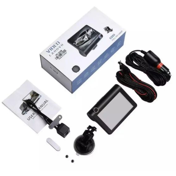 Автомобильный регистратор 1080P FHD ЖК-экран 3 камера заднего вида обзор 170 | Зображення 2