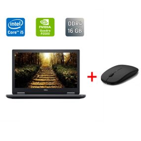 Мобільна робоча станція Б-клас Dell Precision 7530 / 15.6" (1920x1080) IPS / Intel Core i5-8400H (4 (8) ядра по 2.5 - 4.2 GHz) / 16 GB DDR4 / 512 GB SSD / nVidia Quadro P2000, 4 GB GDDR5, 128-bit / HDMI б/в + Подарунок Бездротова миша / USB