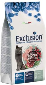 Повнораціонний сухий корм Exclusion Cat Sterilized +7 Chicken з куркою для стерилізованих котів віком від 7 років 1,5 кг