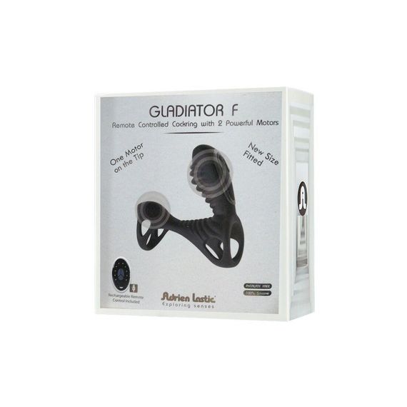 Насадка на член з вібрацією Adrien Lastic Gladiator з пультом LRS розмір F, два мотори | Зображення 6