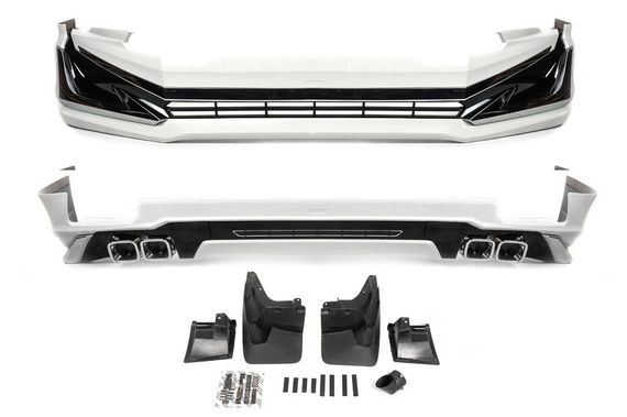 Накладки на передній і задній бампер Modelista V1 (2017-) Білий колір для Toyota Land Cruiser Prado 150