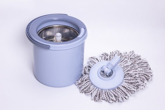 Набір для вологого прибирання з круглою телескопічною шваброю з мікрофібри та відром із віджимом для дому HP-35015-21 | Зображення 2