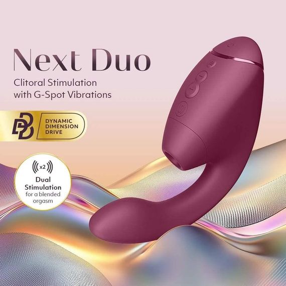 Вібратор-стимулятор вакуумний Womanizer Next Duo Dusky Pink для точки G, рожевий Sex Aura | Зображення 6