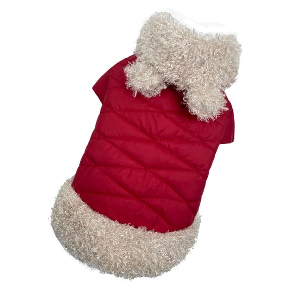 Куртка з хутром червона K-65 | Зображення 2