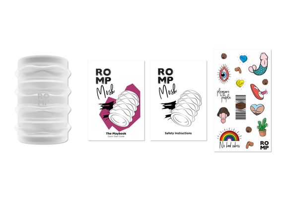 М’який мастурбатор Romp Mosh Transparent, двосторонній, наскрізний, для пар та мінету | Зображення 4