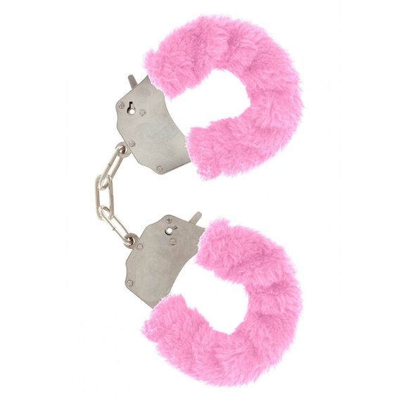 Наручники рожеві з хутром Toy Joy Furry fan cuffs | Зображення 1