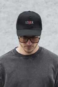 Кепка бейсболка тракер Without з принтом Lover Black