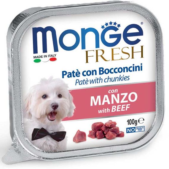 Корм Monge Dog Fresh Manzo вологий з яловичиною для дорослих собак 100 гр