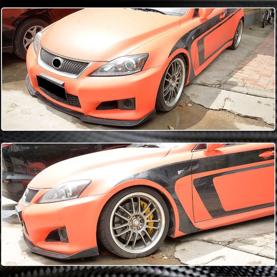 Накладка на передній бампер Lip (для F 2011-2013, Карбон) для Lexus IS рр | Зображення 2