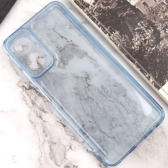 Чохол TPU Starfall Clear для Oppo A17 Блакитний | Зображення 3