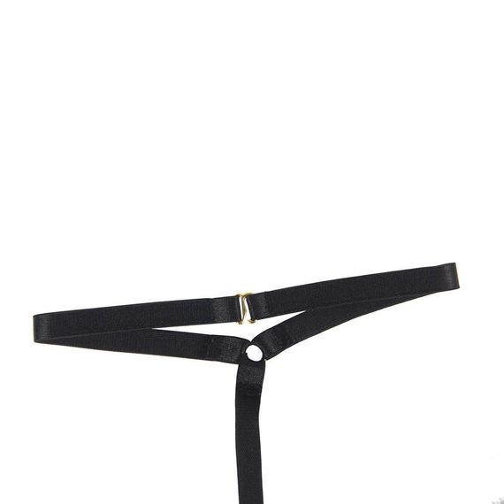 Пеньюар с трусиками Star Night на бретельках, черный, XS-S sexstyle | Зображення 6