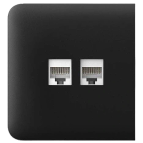 Ajax SideCover (LAN) black Фронтальна панель - Розетки