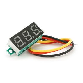 Цифровий вольтметр, діапазон вимірювань 0 -100V, 0.28", три дроти, Green