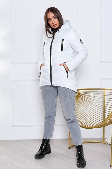 Елегантна жіноча парка, арт. 300, білий | Зображення 3